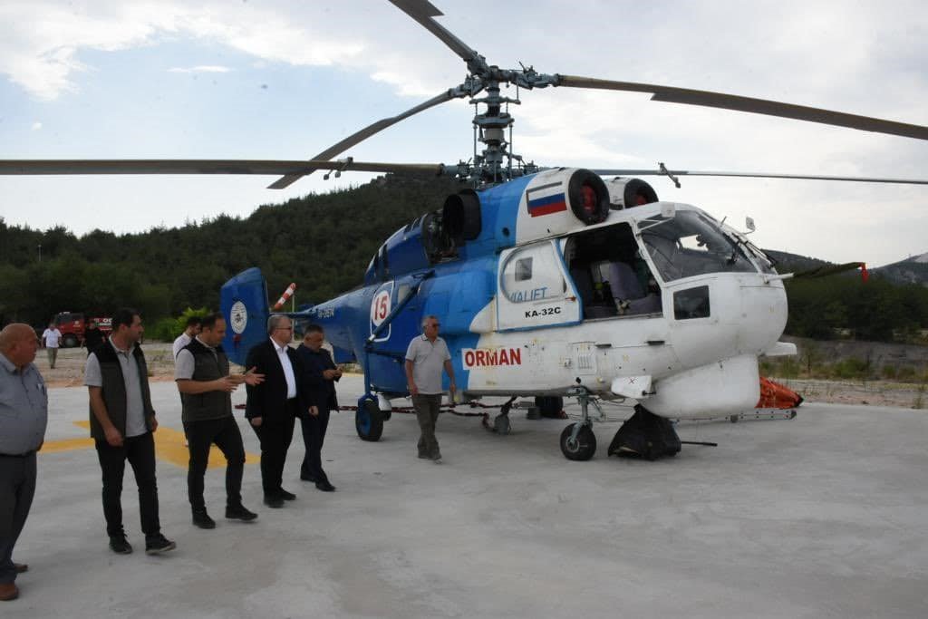 Bilecik’in ilk yangın söndürme helikopteri göreve başladı