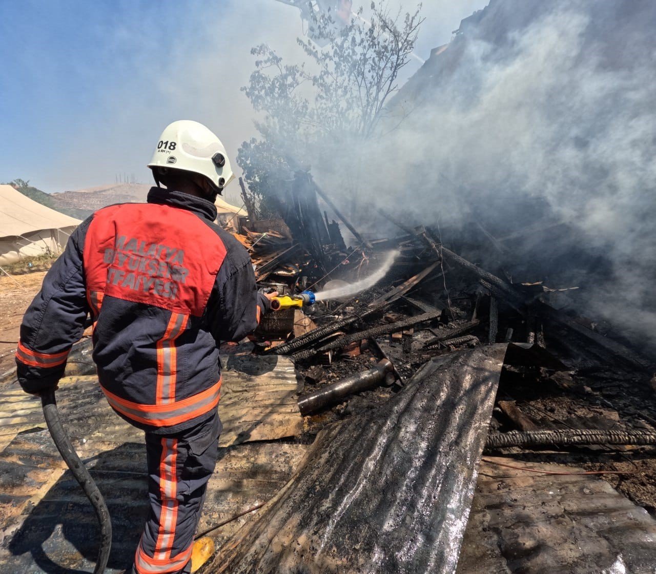 Malatya’da ev yangını