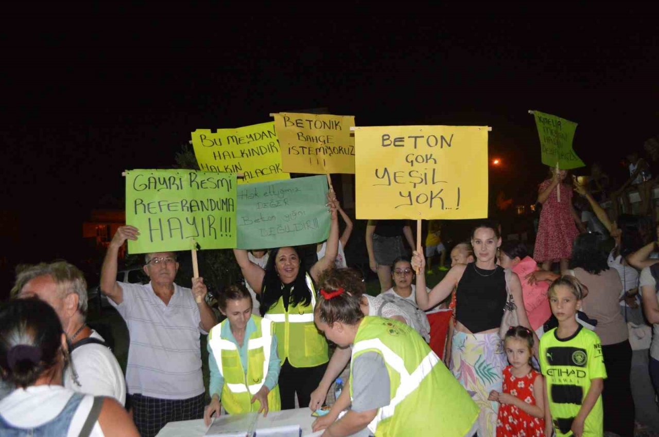 İçmeler Mahallesi sakinleri, projeye değil alana karşı olduklarını açıkladı