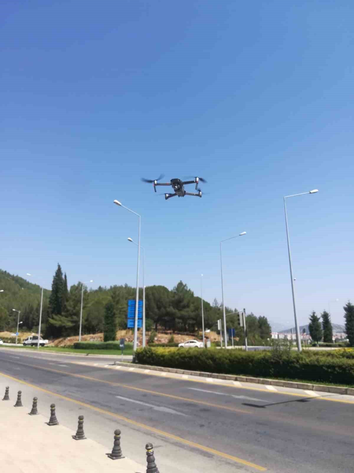 Menteşe’de havadan trafik denetimi yapıldı