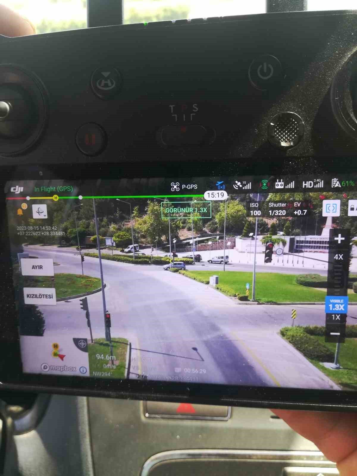 Menteşe’de havadan trafik denetimi yapıldı