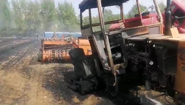 Isparta’da traktörden sıçrayan yangın korku dolu anlar yaşattı