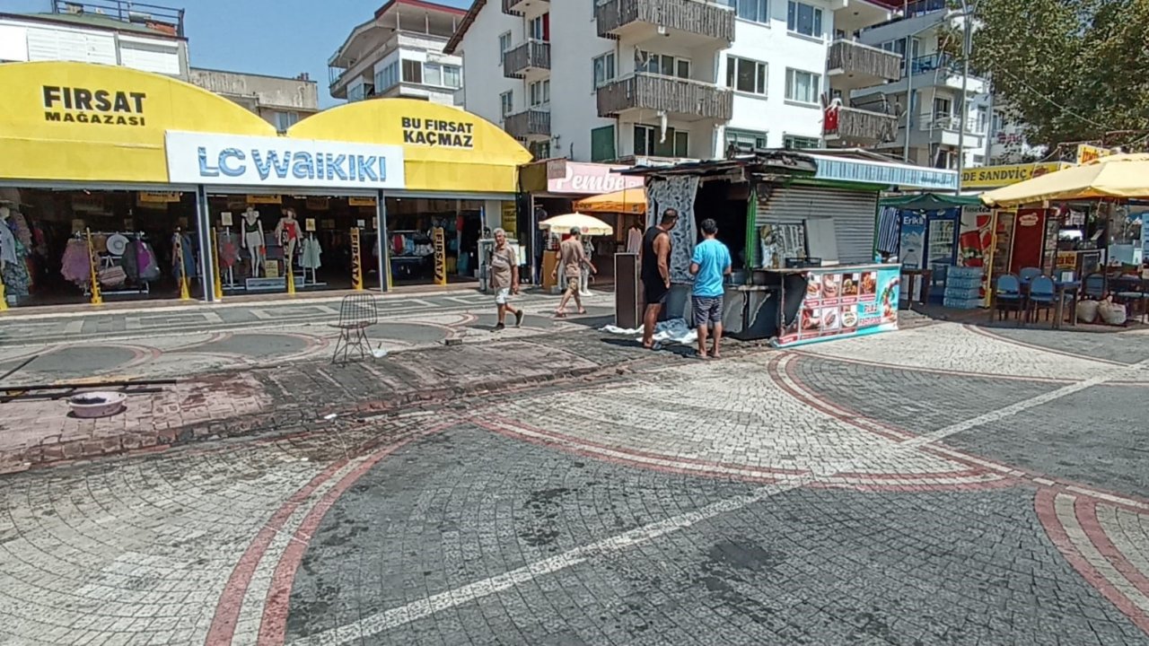 Akçay’da 3 iş yeri yangınında kundaklama iddiası