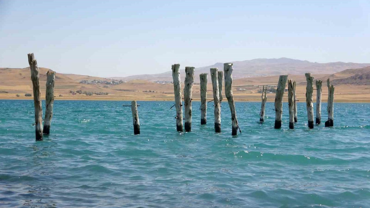 Van Gölü’nde Cumhuriyet döneminde kullanılan iskele ortaya çıktı