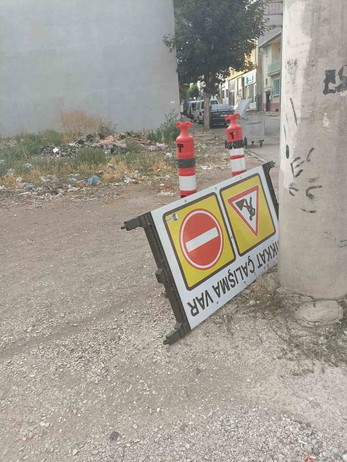 O yolda yarım kalan yapım çalışmaları başladı