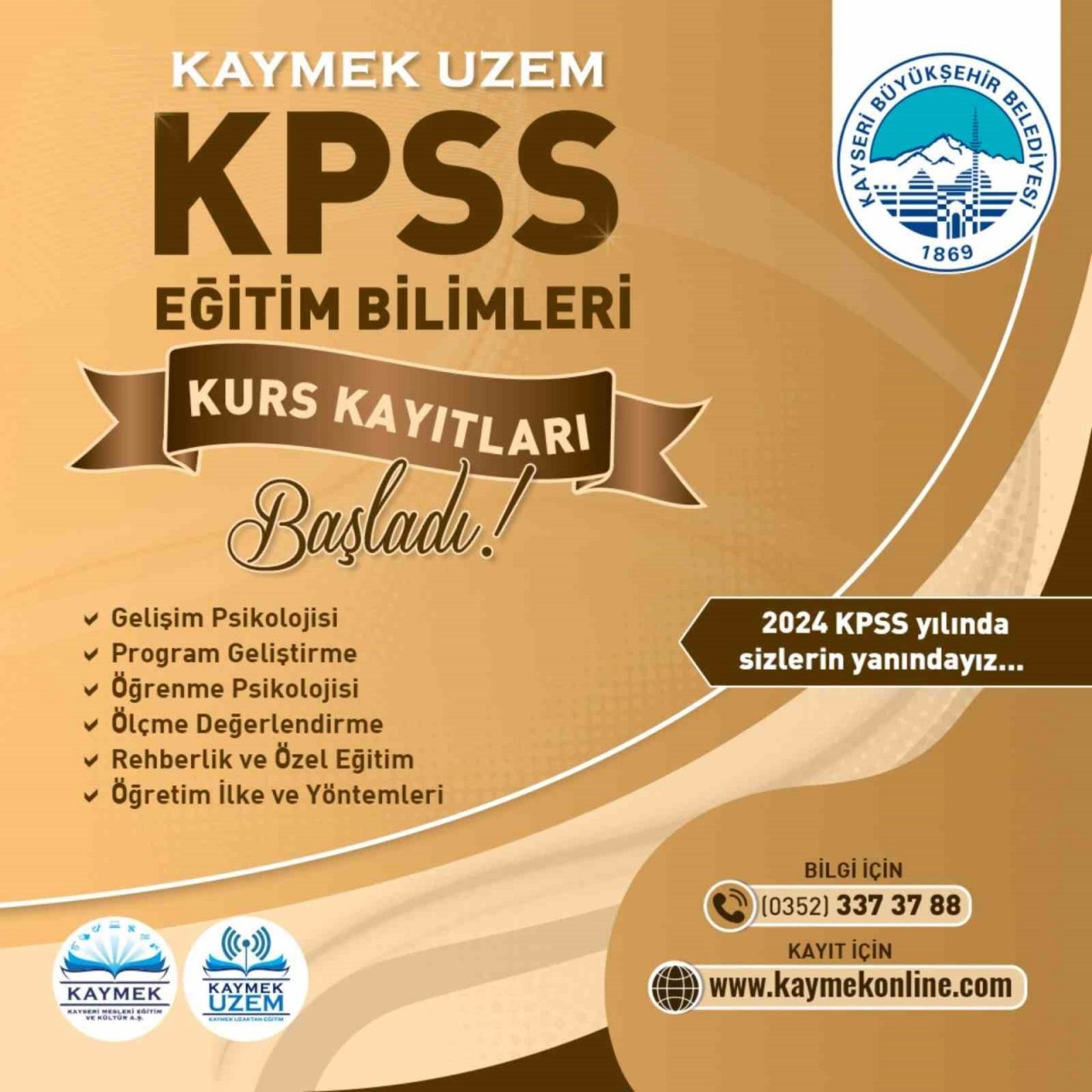 Büyükşehir KAYMEK, 2024 KPSS’de memur adaylarının yanında