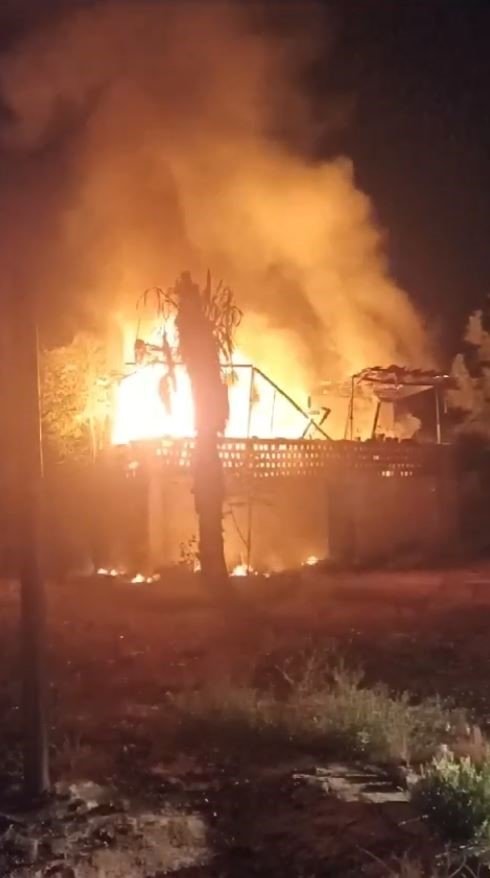 Yanan evden geriye tencere kaldı