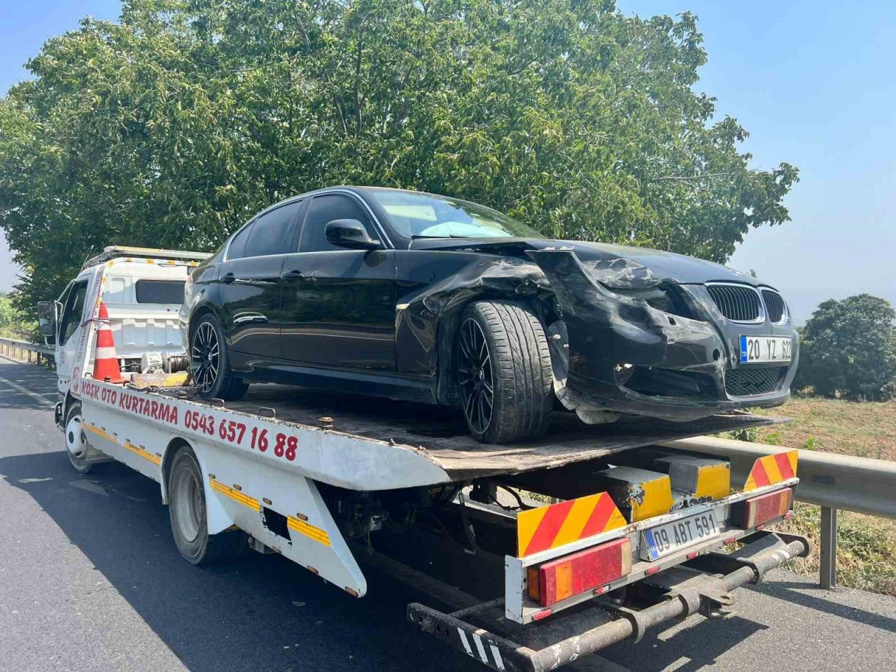 Traktör arıza yaptı, facianın eşiğinden dönüldü