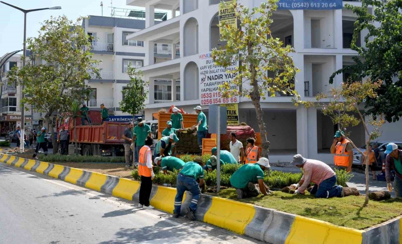 Davutlar Mahallesi’nde peyzaj çalışmaları devam ediyor