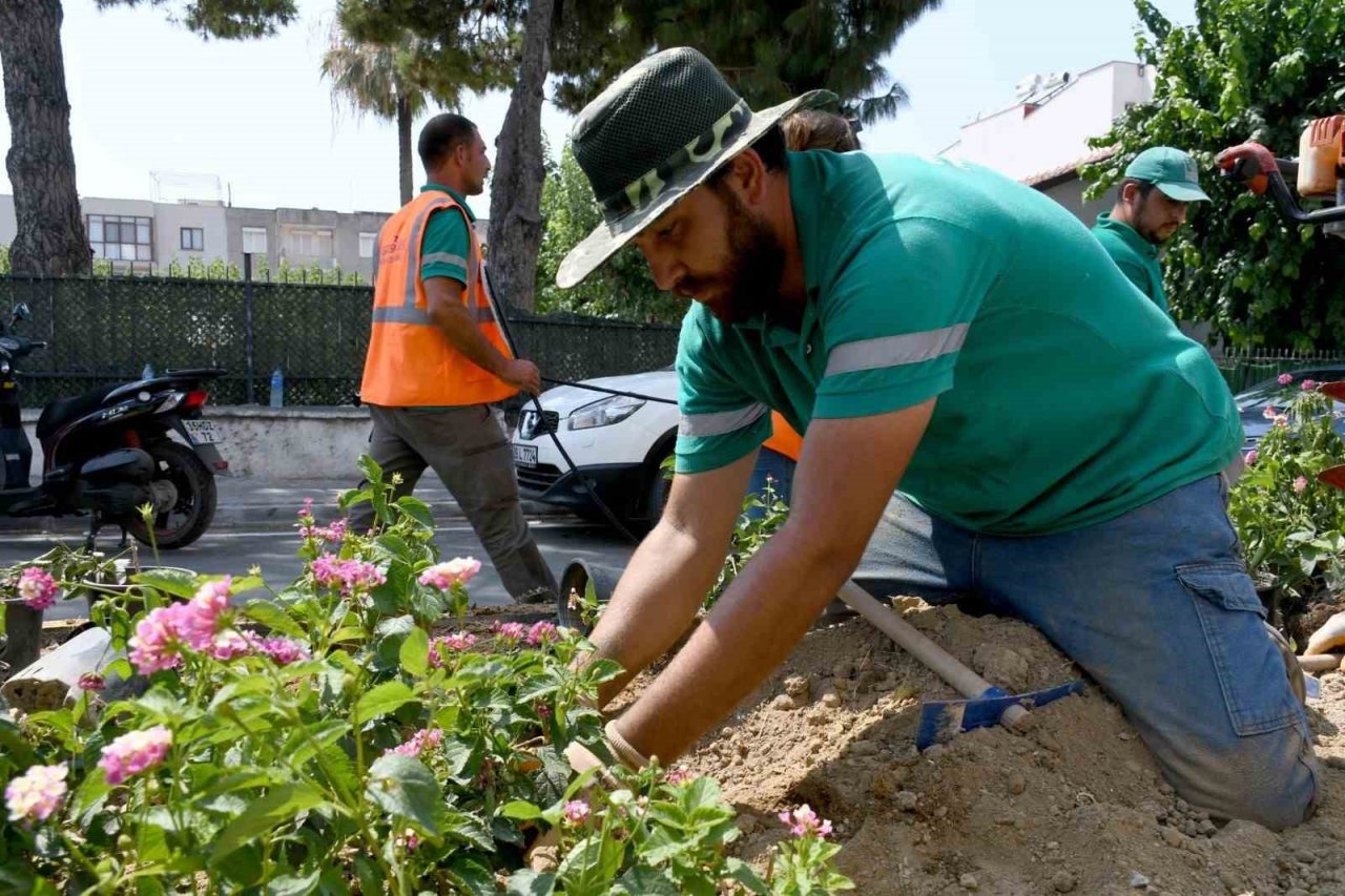 Davutlar Mahallesi’nde peyzaj çalışmaları devam ediyor