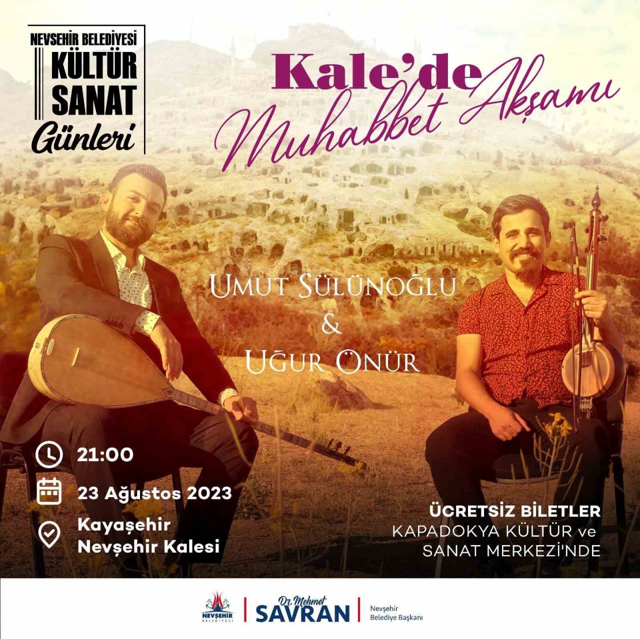 Nevşehir Kalesinde ’Muhabbet Akşamı’ konseri düzenlenecek