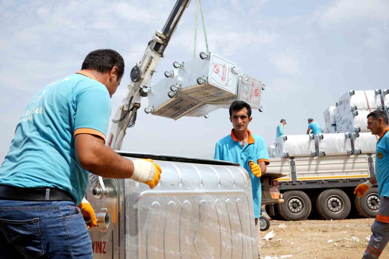 Alanya Belediyesi 2 bin 150 yeni çöp konteyneri aldı