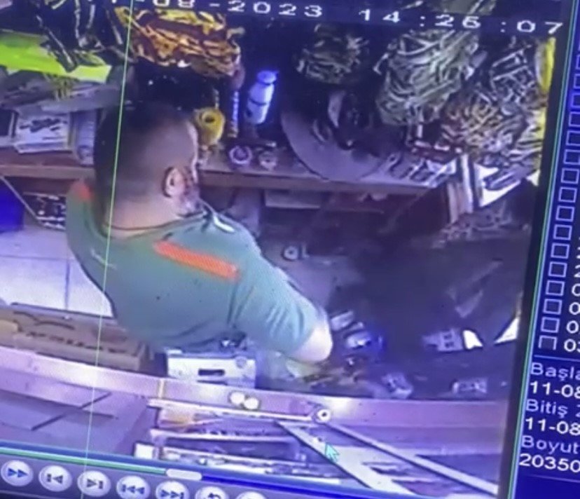 Biga’da av malzemeleri satan işyerinden kurusıkı tabanca çalan hırsız yakalandı