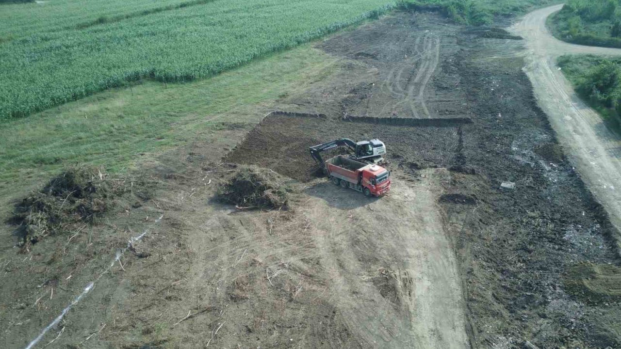 Cumayeri KSS için iş makineleri çalışmaya başladı