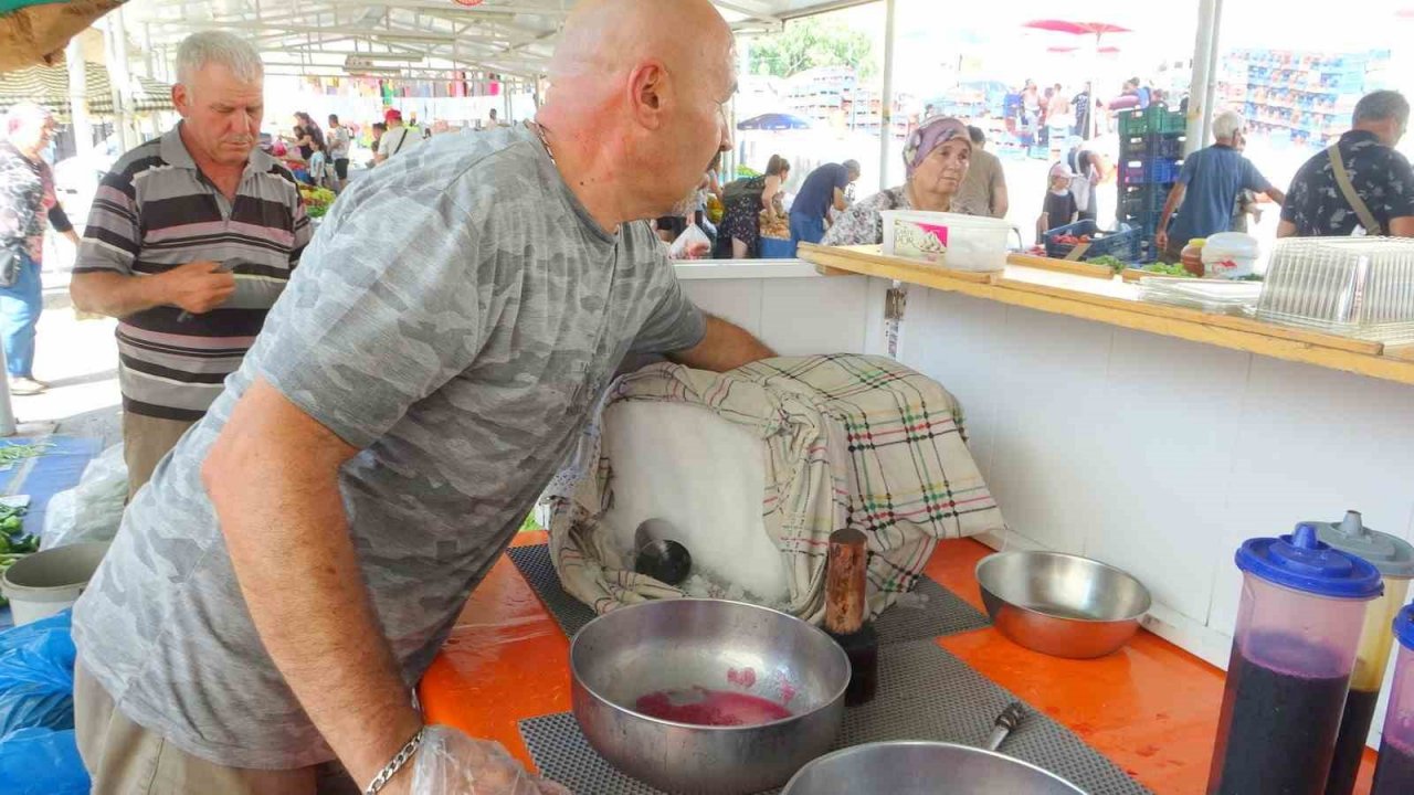 Muğla’da sıcaklara kar helvası ile çözüm