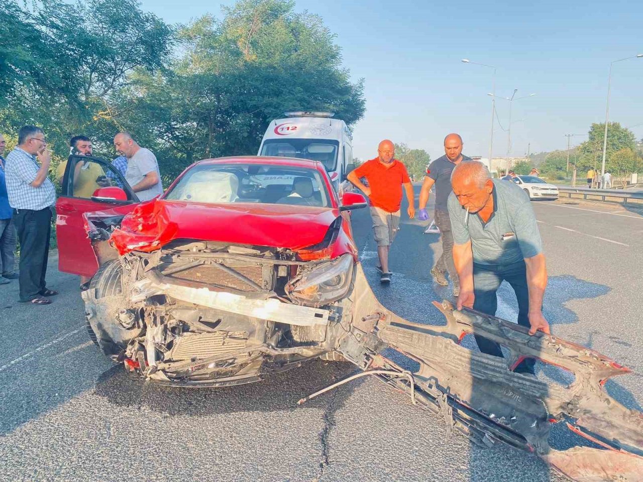 Ordu’da trafik kazası: 1’i polis 3 yaralı