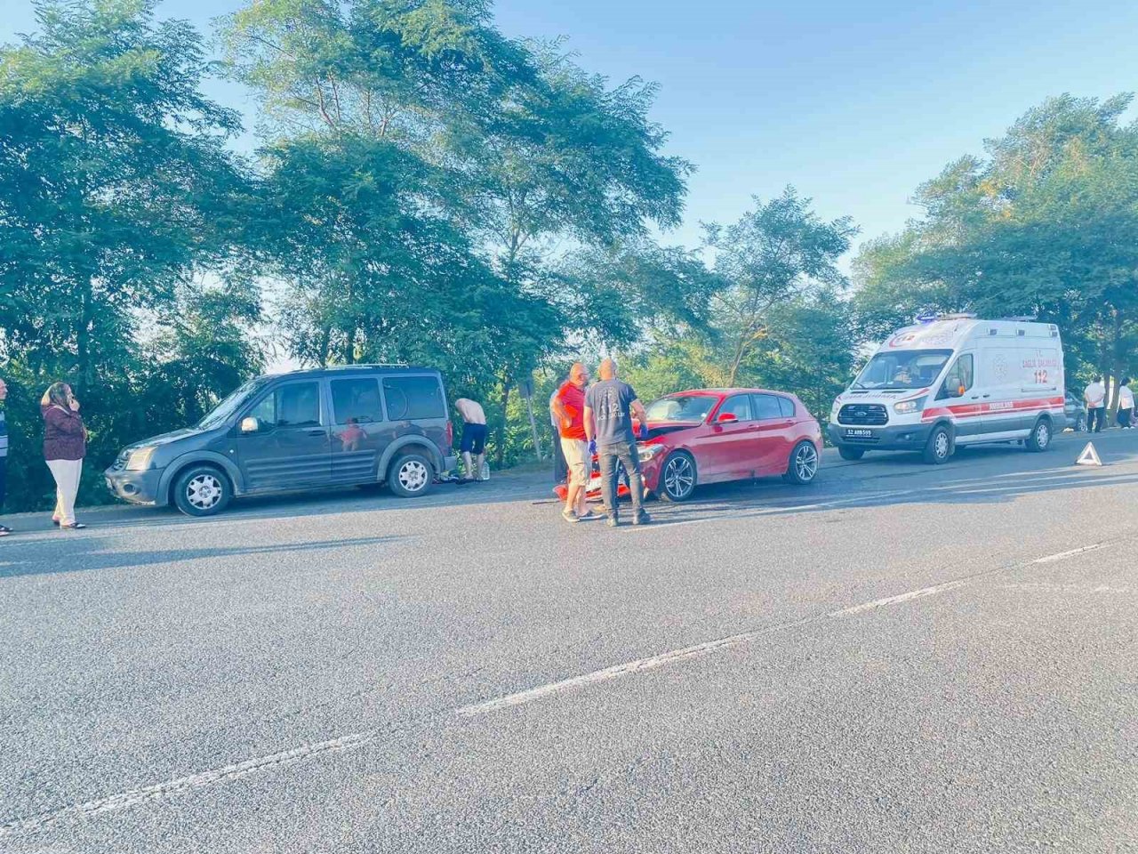 Ordu’da trafik kazası: 1’i polis 3 yaralı