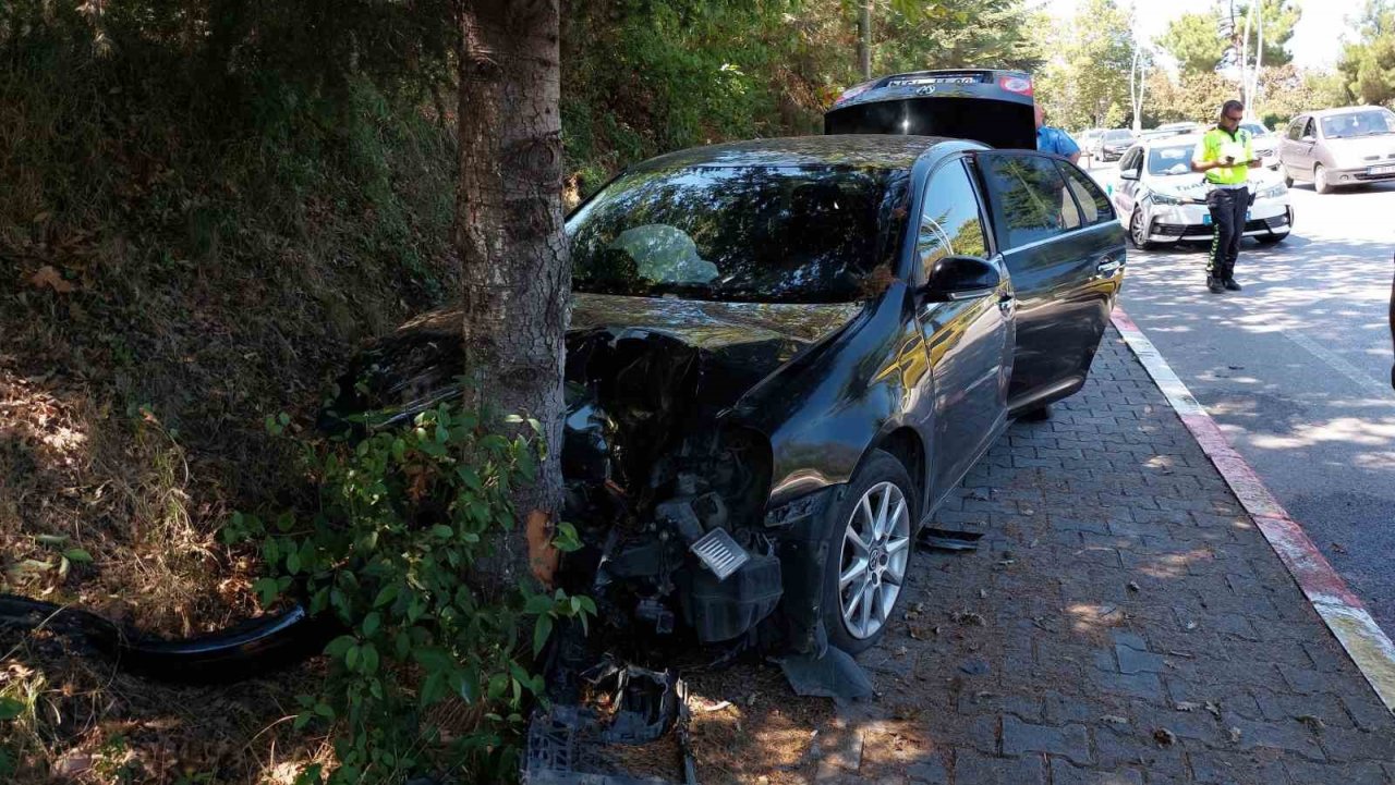 Samsun’da otomobil ağaca çarptı: 1 yaralı