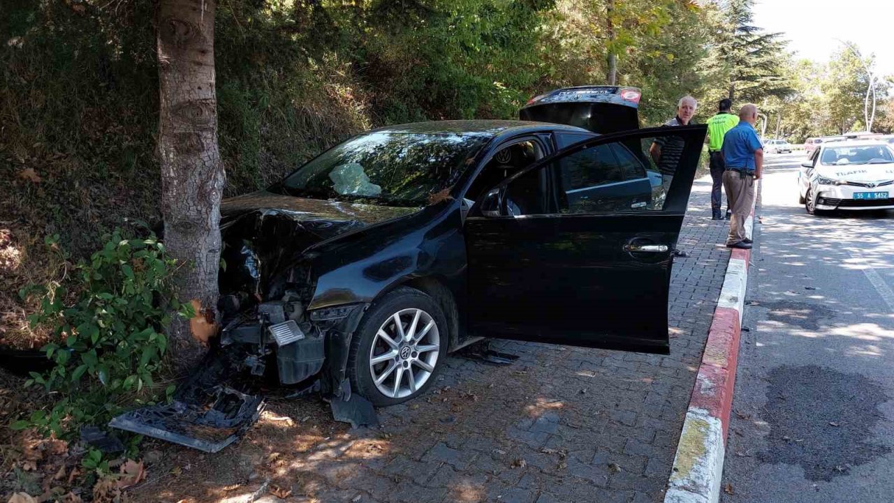 Samsun’da otomobil ağaca çarptı: 1 yaralı