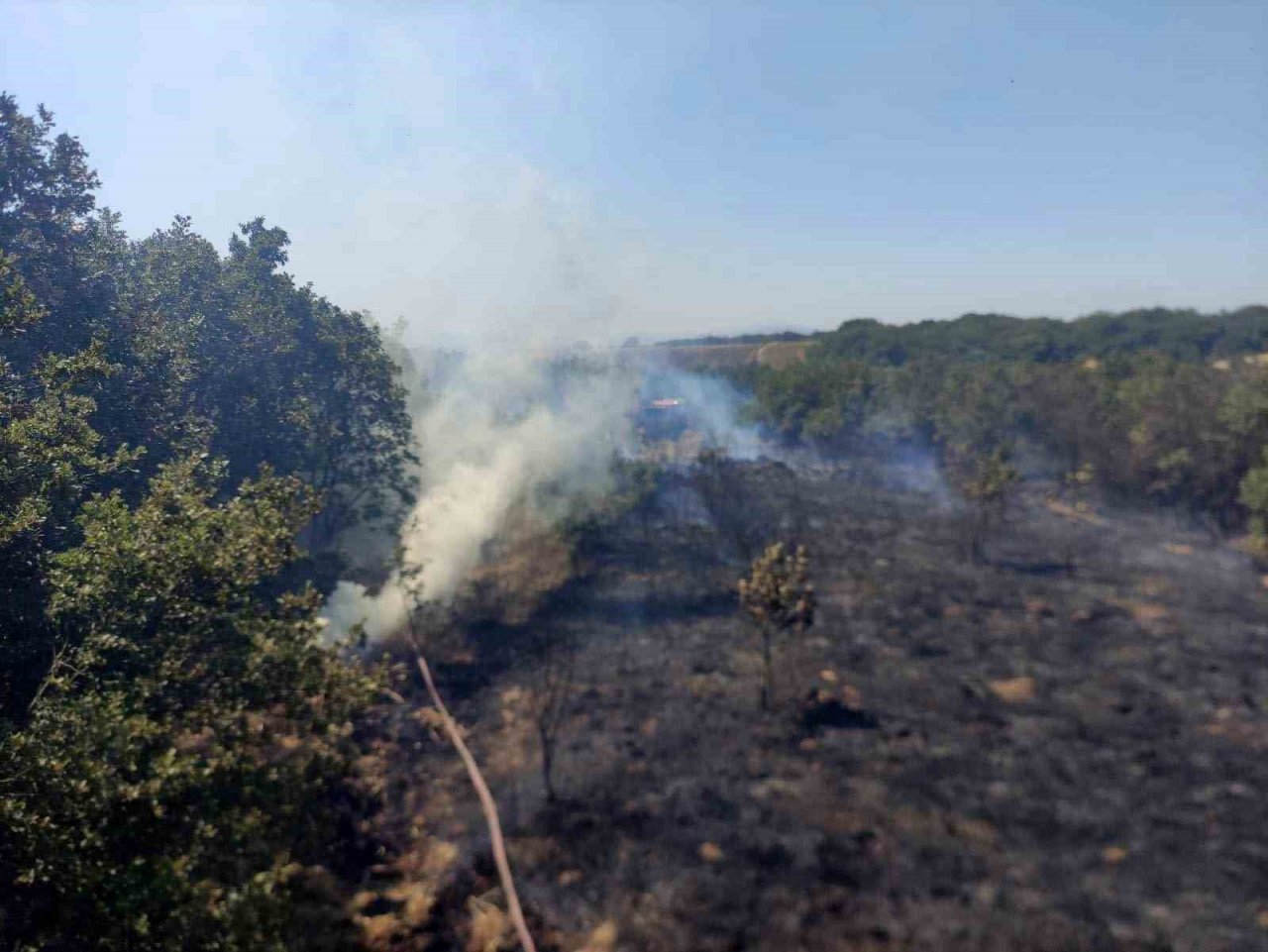Biga’da ormanlık alanda çıkan yangın kontrol altına alındı