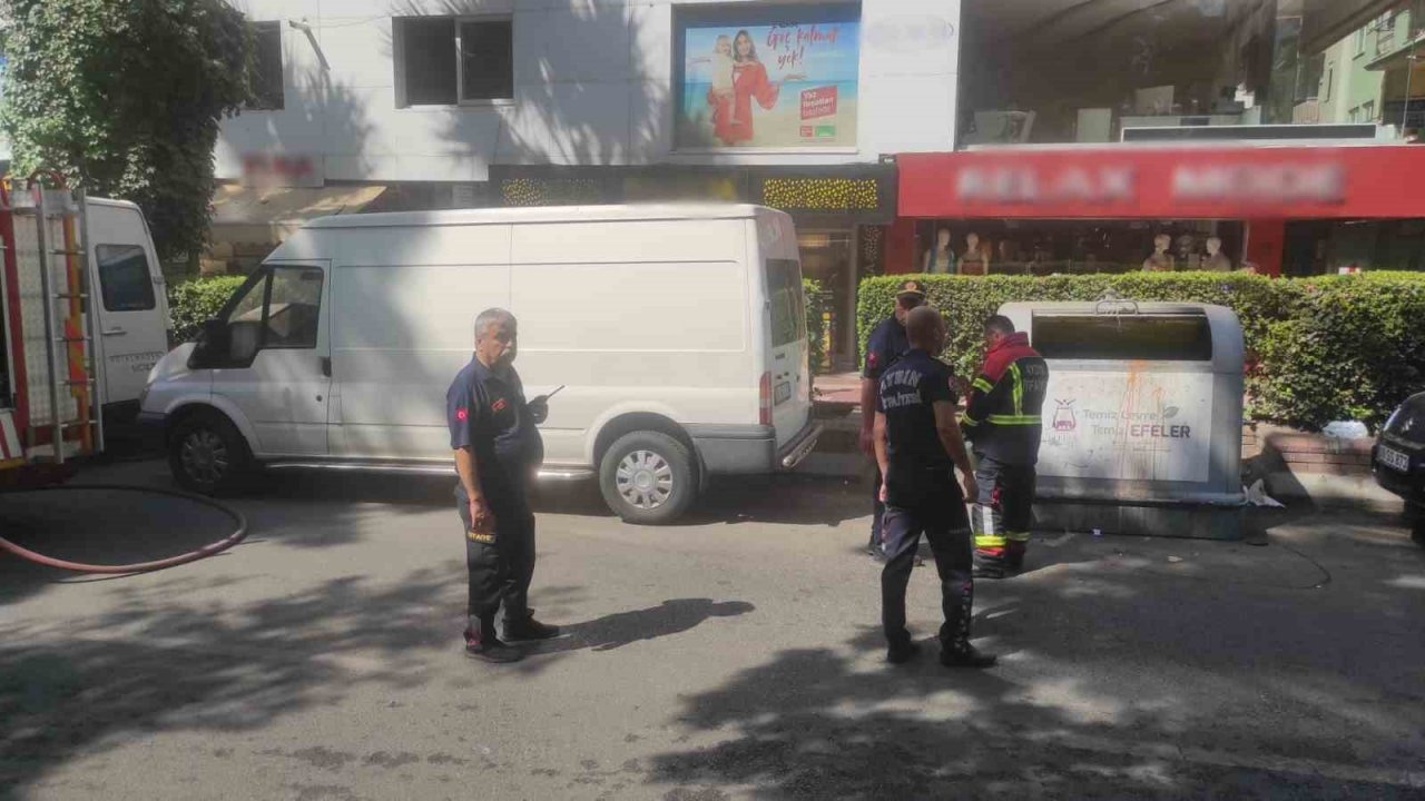 Kombi patlaması sonucu bir işyerinde yangın çıktı