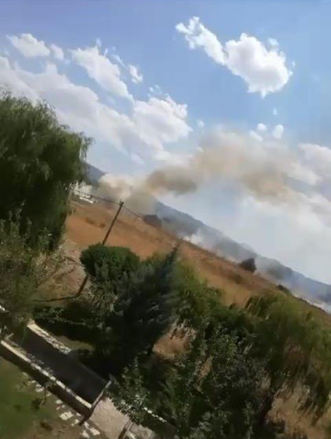 Gölhisar’da 10 dönüm otluk arazi yandı