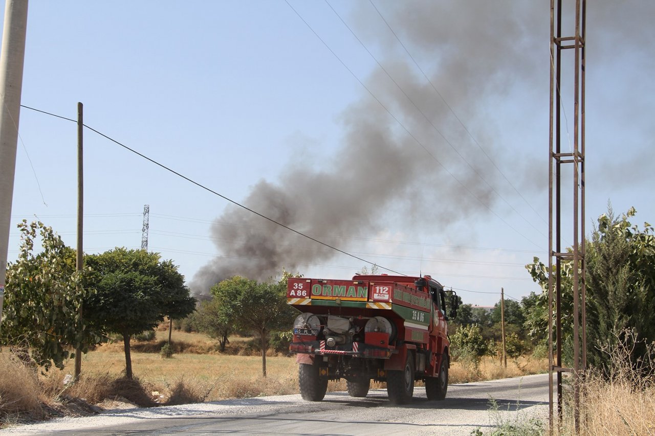 Katı atık bertaraf tesisinde yangın