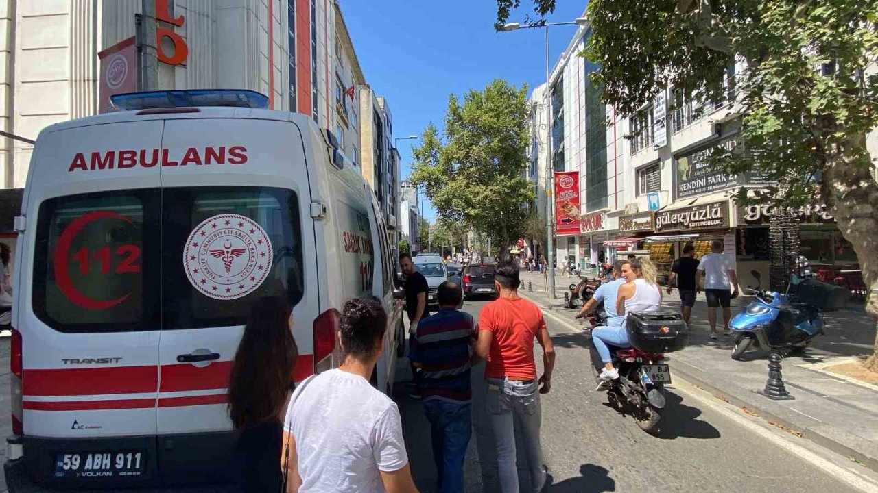 Koşarken motosiklet çarptı