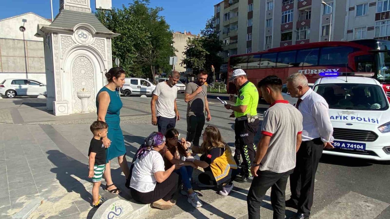 Yaya geçidinde yayaya yolcu otobüsü çarptı