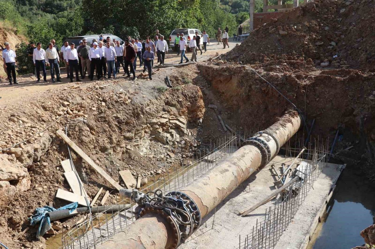 Vali Kızılkaya HESKO Kaptajı İçmesuyu ana kaynağında incelemelerde bulundu