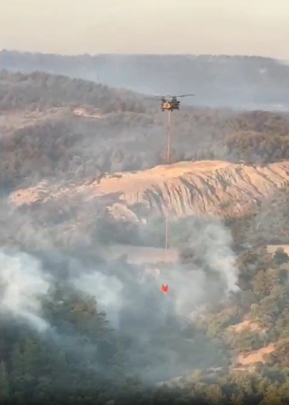 Çanakkale’deki yangın söndürme çalışmalarına TSK’dan destek