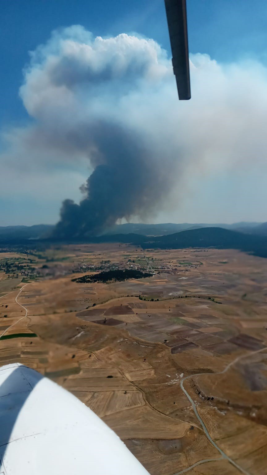 Seyitgazi’deki orman yangınına müdahale sürüyor