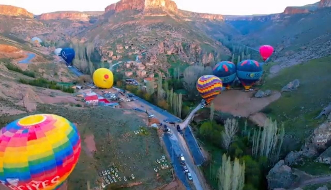 Kapadokya’nın giriş kapısında eşsiz görüntüler