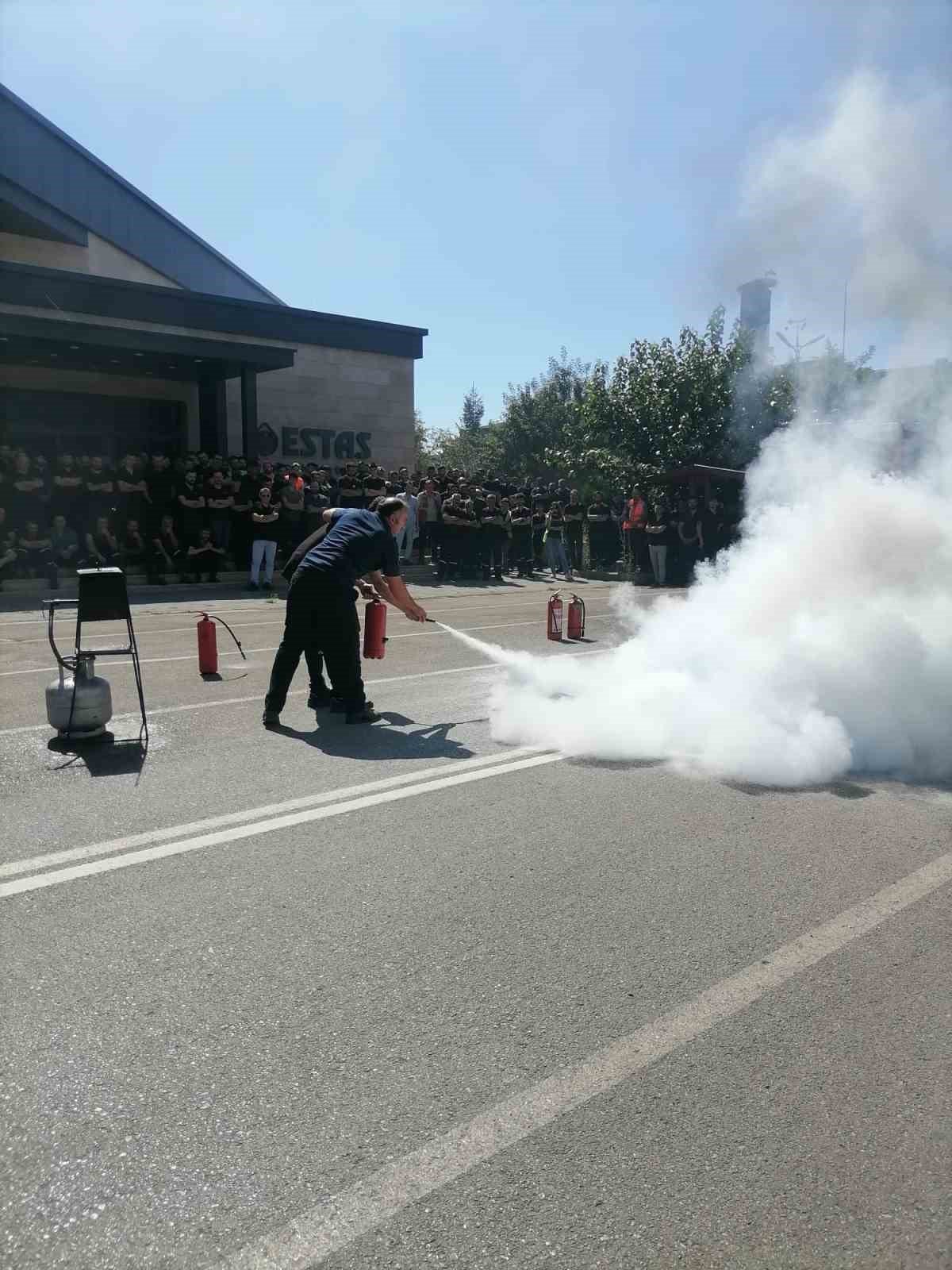 ESTAŞ çalışanlarına yangın eğitimi verildi