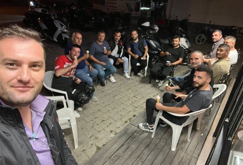 Tavşanlı’dan yola çıkan motosiklet grubu ilçeleri geziyor