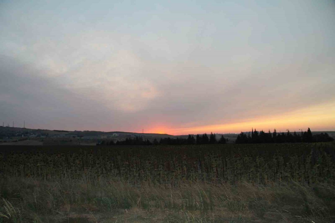 Çorlu’da günbatımı manzarası görenleri hayran bıraktı