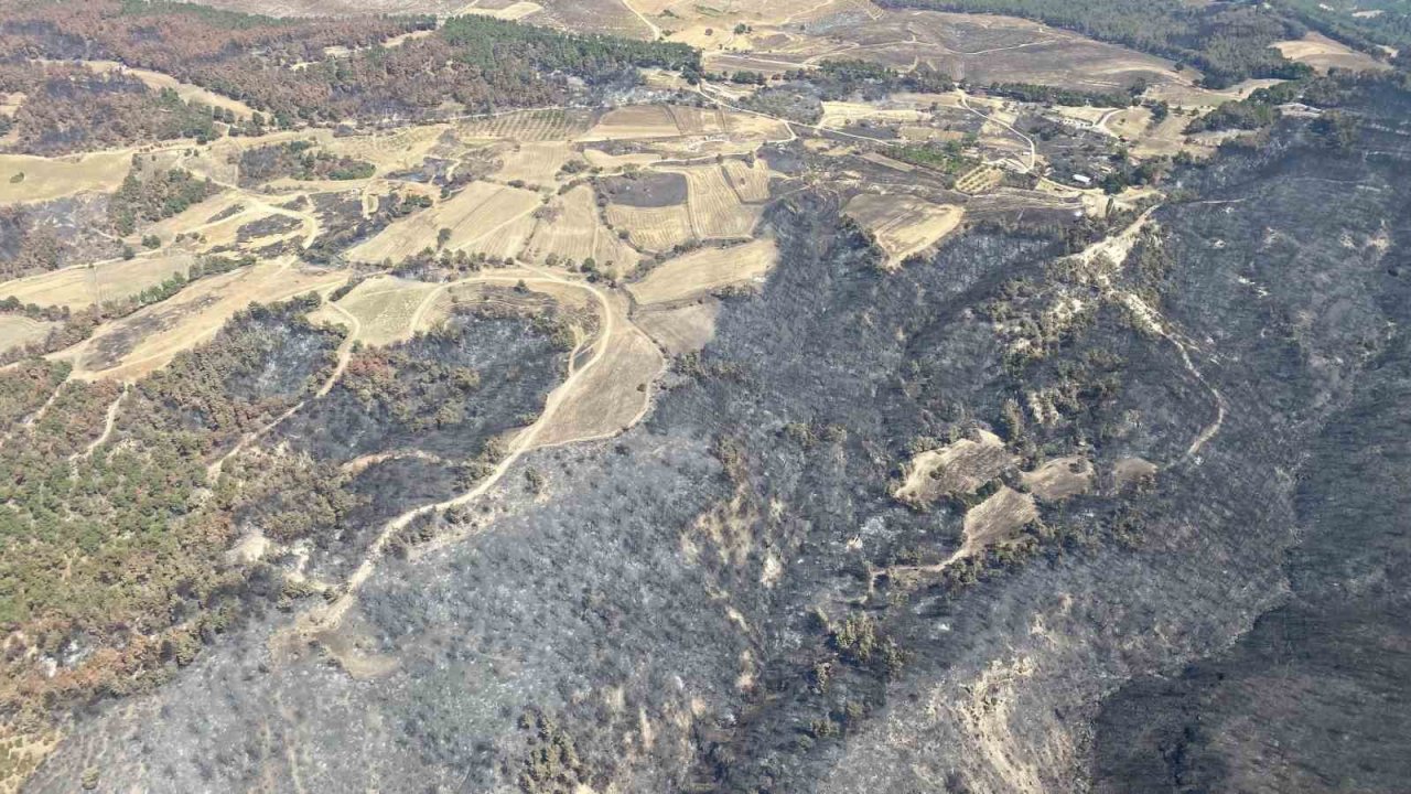 Çanakkale’de acı tablo havadan böyle görüntülendi