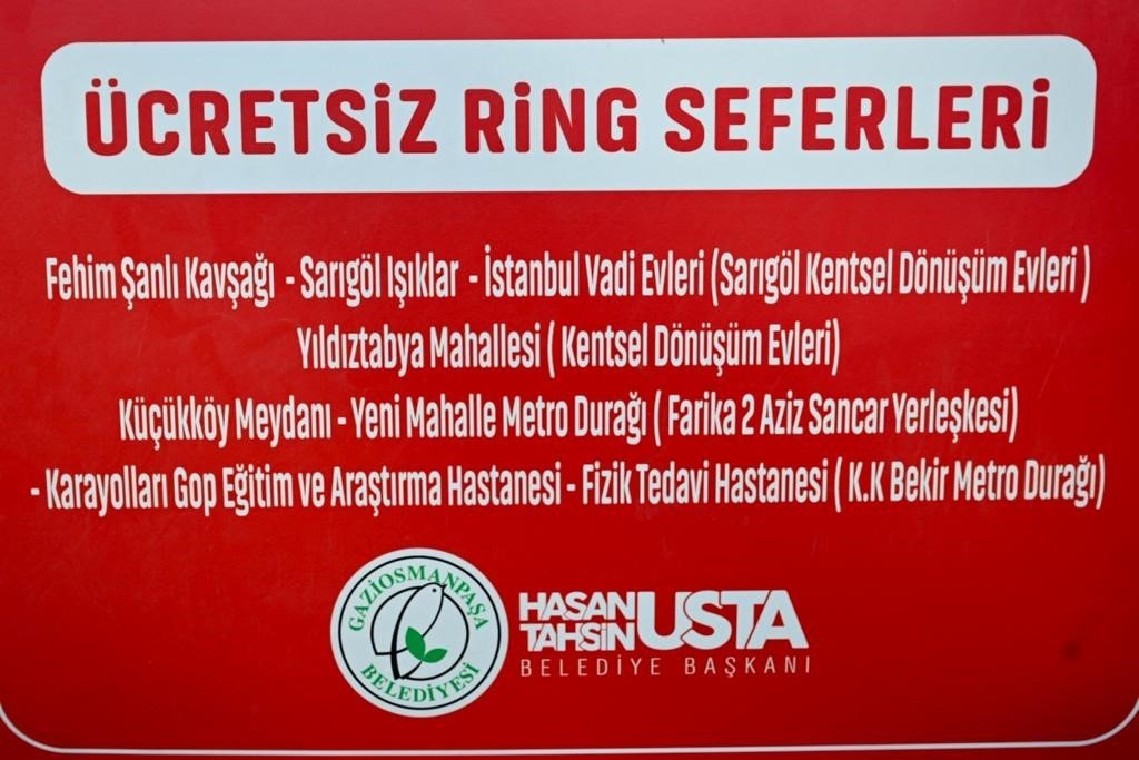 İETT’nin durakları kaldırması ile oluşan boşluğu Gaziosmanpaşa Belediyesi ücretsiz ring ile giderdi