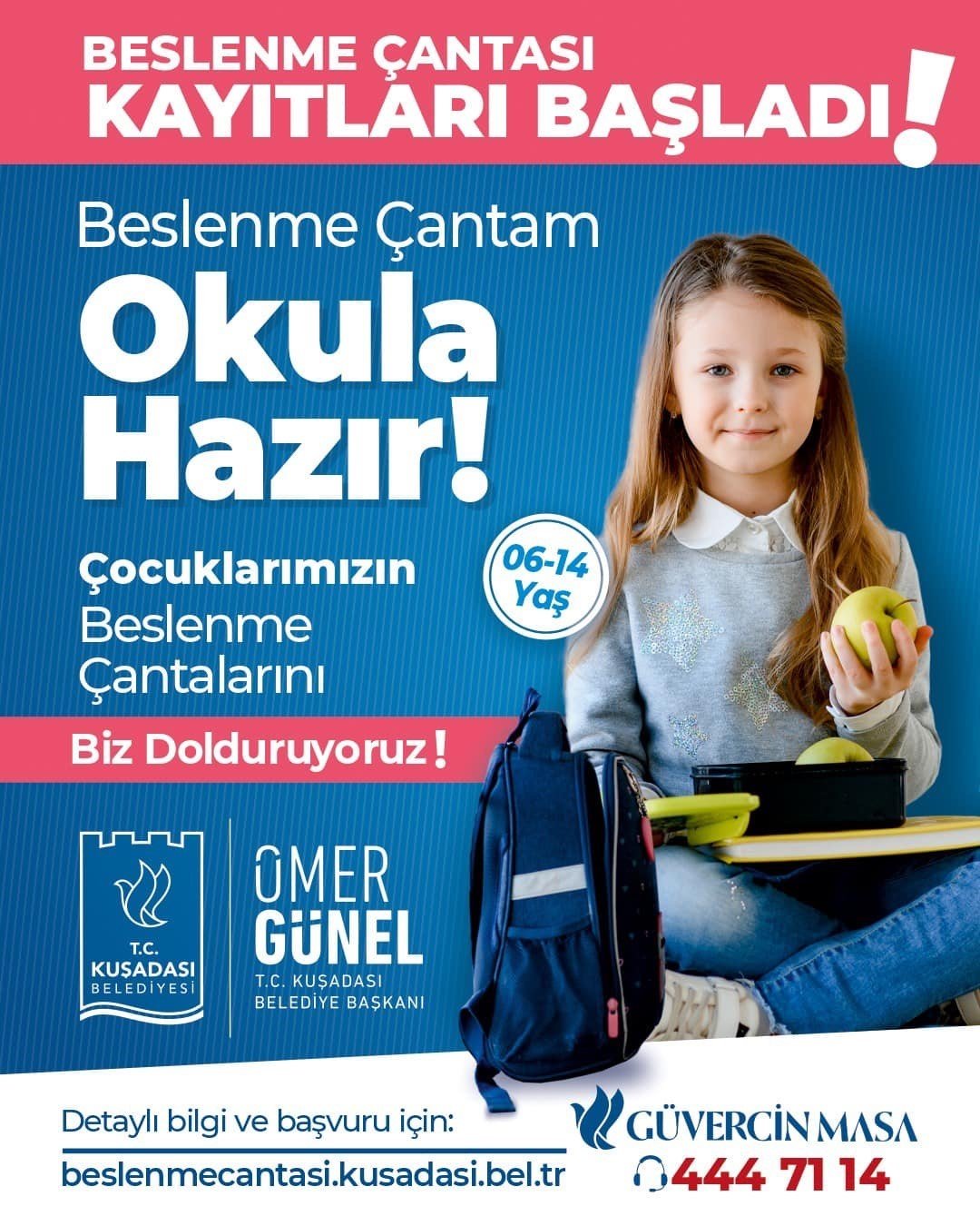 Beslenme çantalarını yine Kuşadası Belediyesi dolduracak