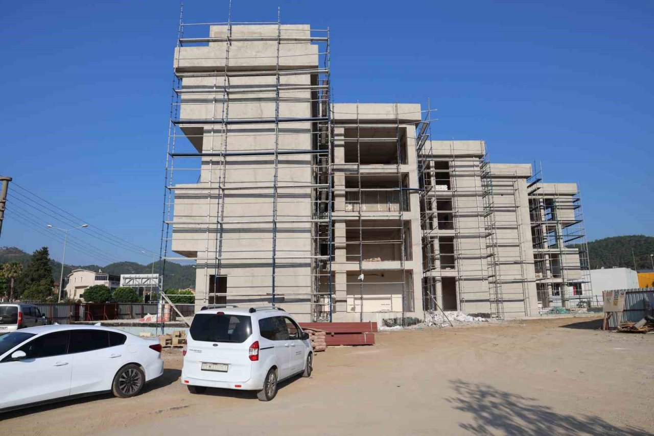 Marmaris’te yeni belediye binası inşaatının yüzde 60’ı tamamlandı