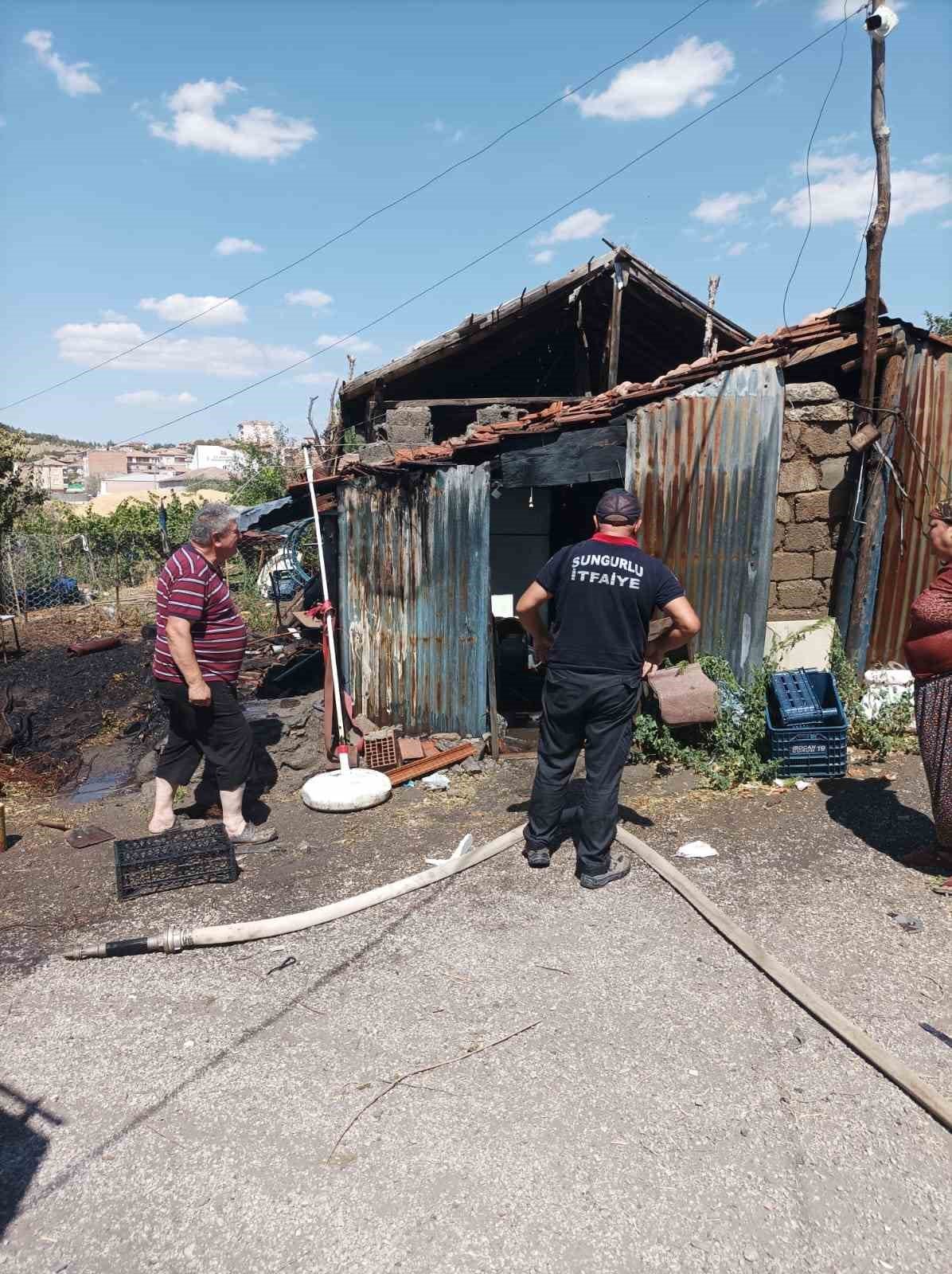 Sungurlu’da tandır yangını