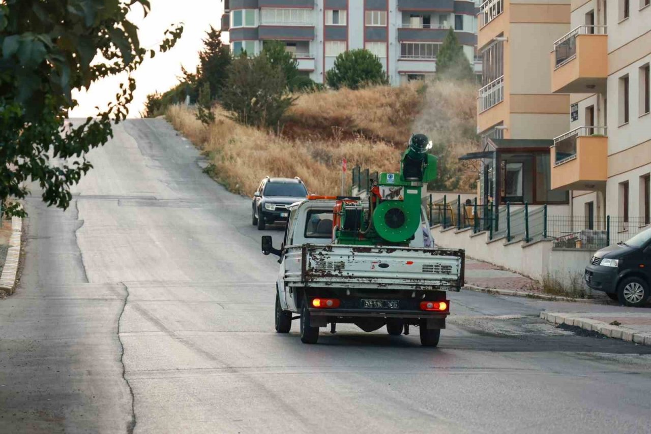 Uşak Belediyesinin ilaçlama çalışmaları hız kesmeden devam ediyor