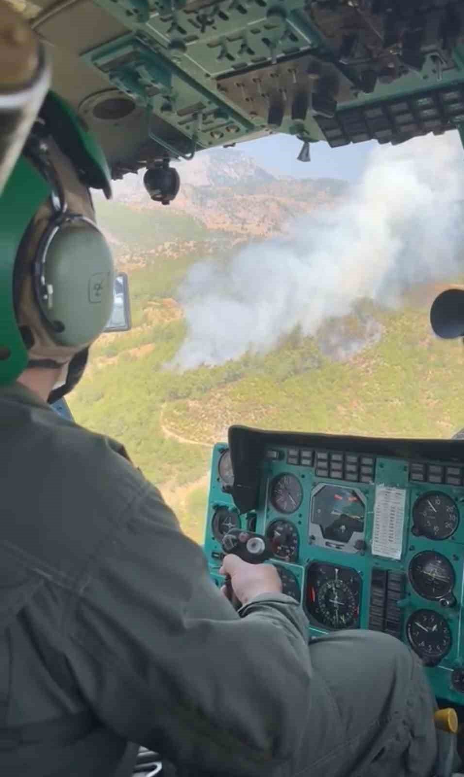 Feke’deki orman yangınına havadan müdahale de başladı