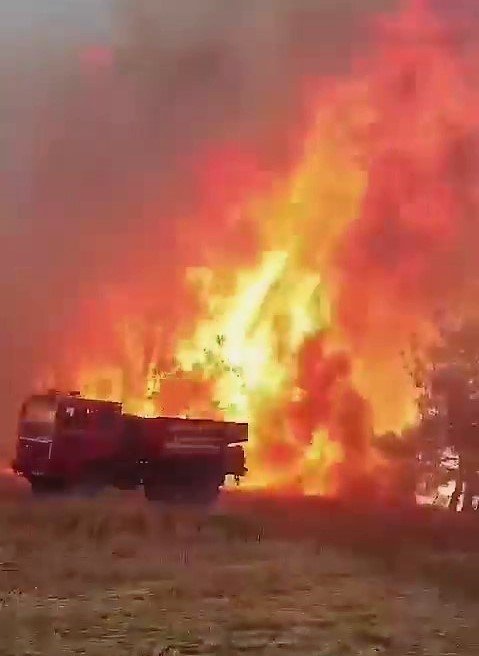 Çanakkale’ye desteğe giden Denizli ekibi alevlerin arasında kaldı