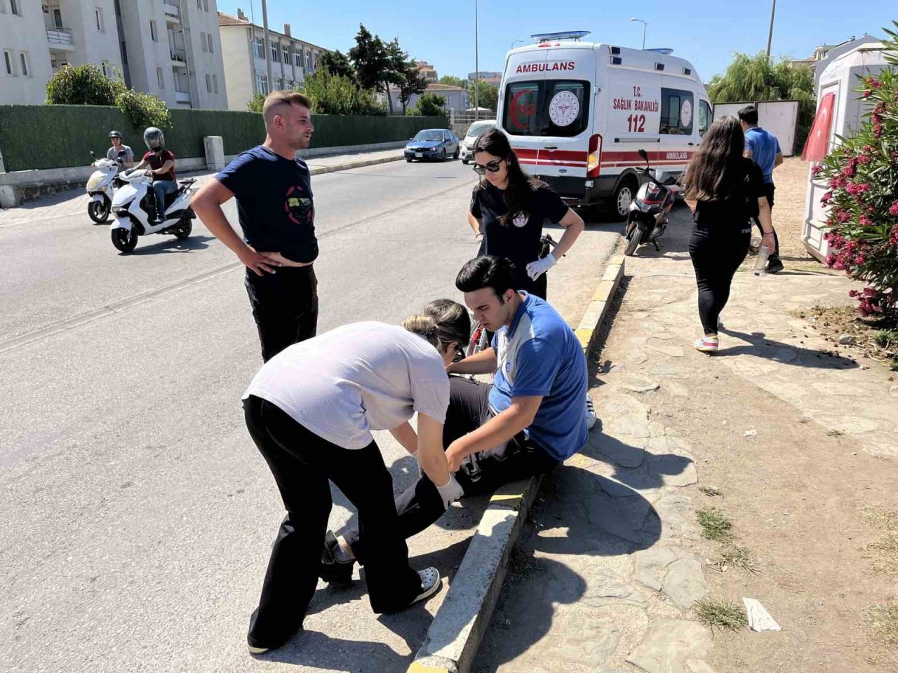 Motosiklet kazası: 1 yaralı