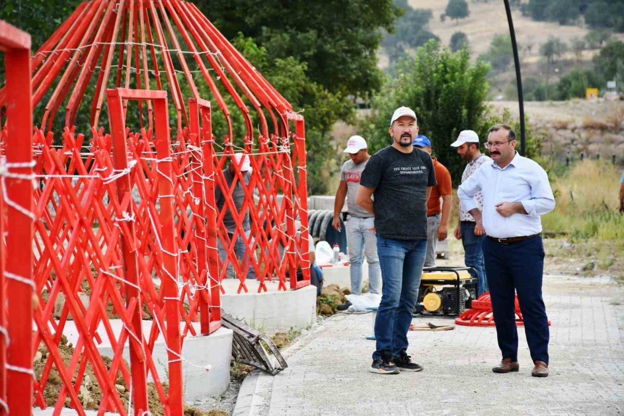 Emet’te Türk otağı kurulum çalışmalarında sona gelindi