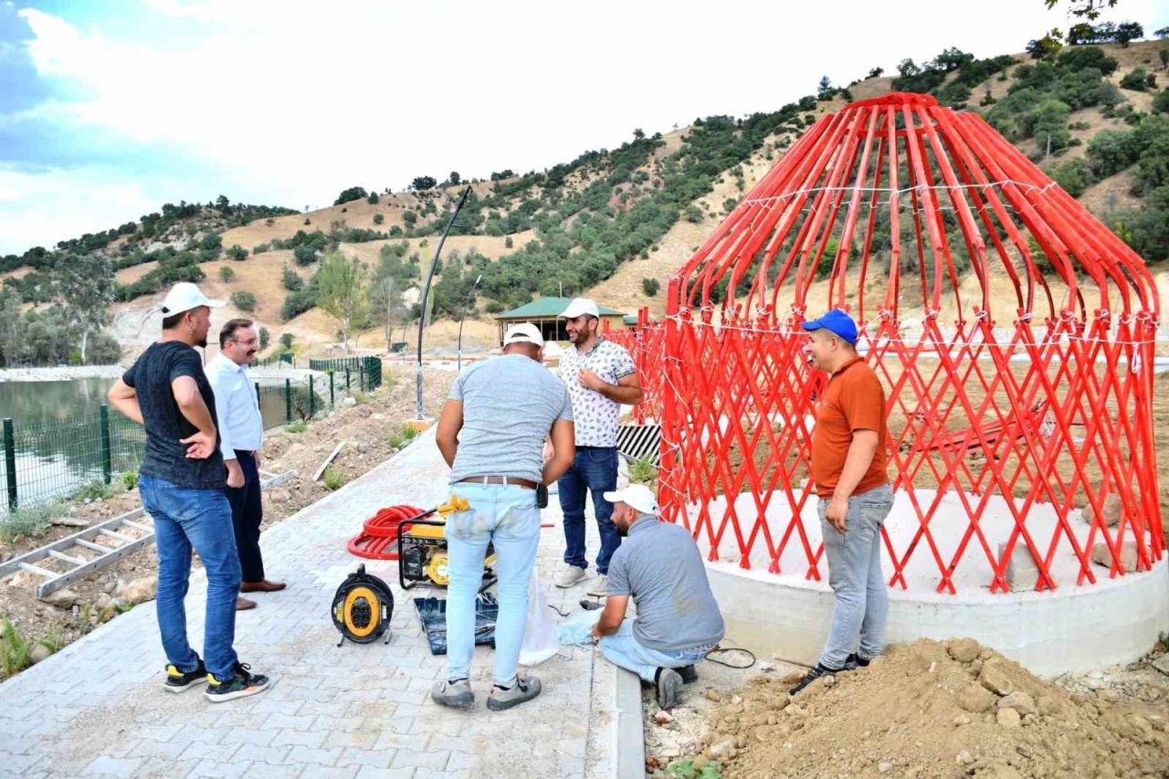 Emet’te Türk otağı kurulum çalışmalarında sona gelindi