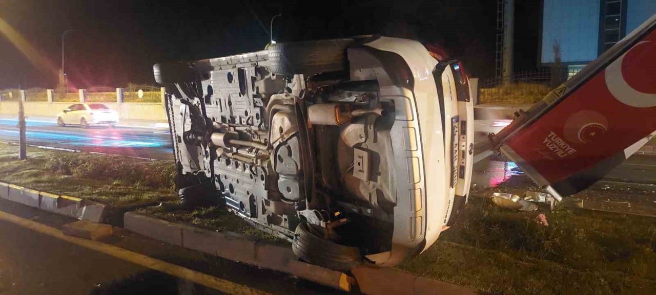 Erzurum’daki trafik kazasında faciadan dönüldü