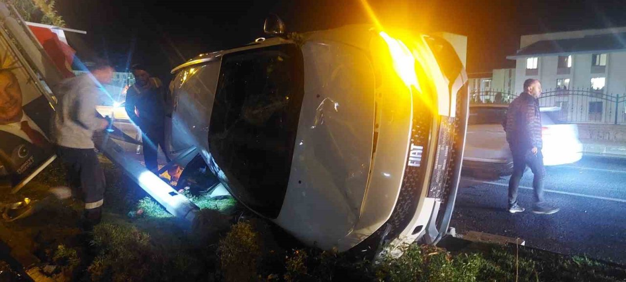 Erzurum’daki trafik kazasında faciadan dönüldü