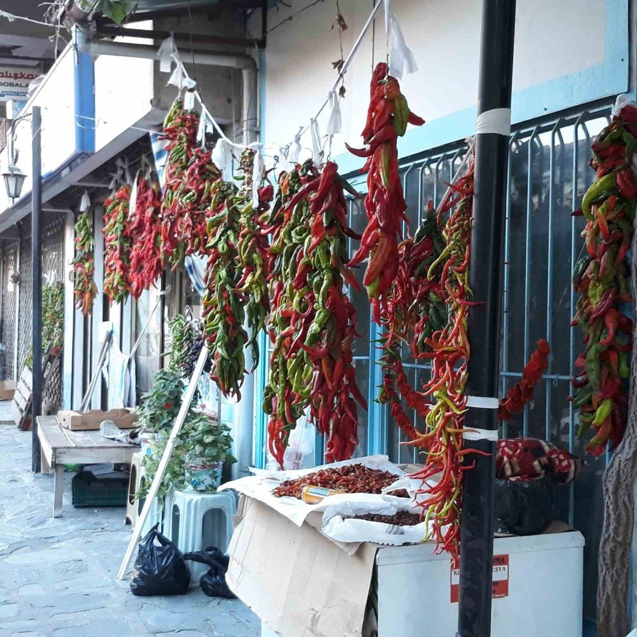 Karacasu’da tarihi semerciler arastası rengarenk oldu